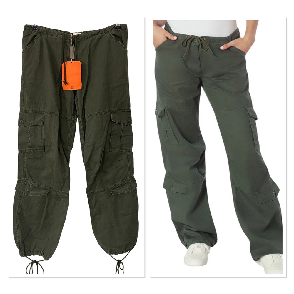 Rothco Womens Ultra Force Paratrooper Fatigues Olive Cargo Pants Military XS